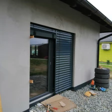 Montáž venkovních motorických žaluzií, RD Litovel